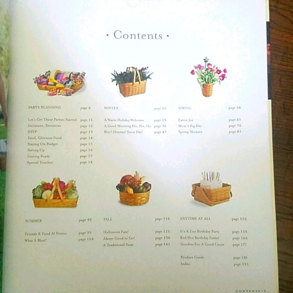 New Entertaining with Longaberger Celebrating the Seasons Hardback Book